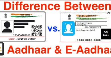 What is the difference between Aadhaar and E-Aadhaar What is the difference between Aadhaar and E-Aadhaar